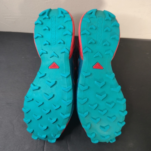 Salomon Speedcross 4 GTX Trail Running Shoes Mens Size 8.5 Red Blue Goretex - Picture 10 of 13